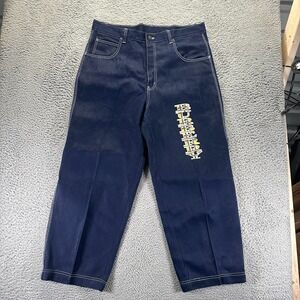 Vintage Burberry Jeans Men's 40x30 Cotton Denim Straight Baggy Workwear Travel